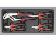 4pc Pliers Set with Tool Tray