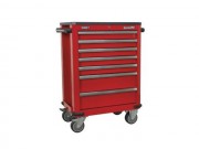 7 Drawer Rollcab with Ball Bearing Runner - Red