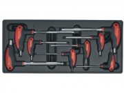 8pc T-Handle Ball-End Hex Key Set with Tool Tray